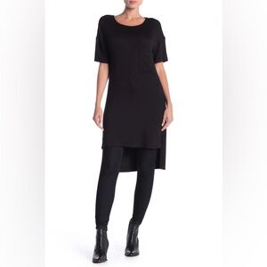 GO COUTURE Pocket Day Tunic Boyfriend T-shirt In Black XL